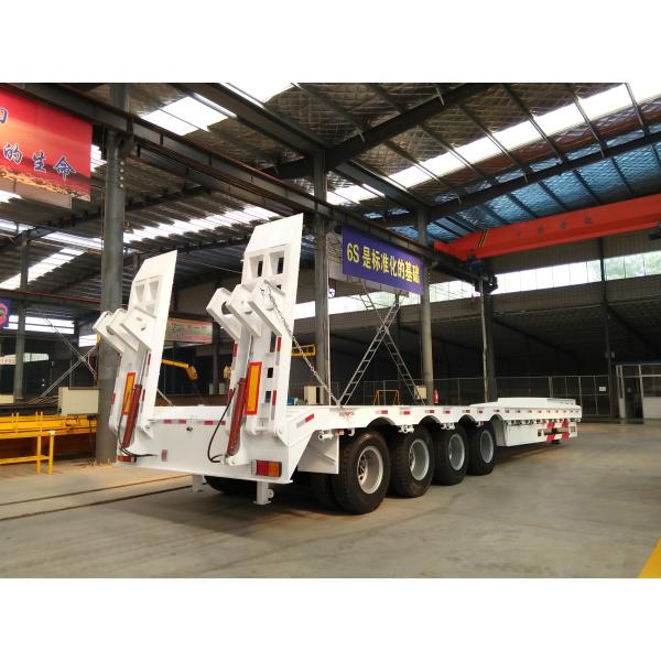 Lowbed Semi-Trailer for Heavy Road Equipment 4 Axles 12.5m 40 Feet Tire 245/70r19.5