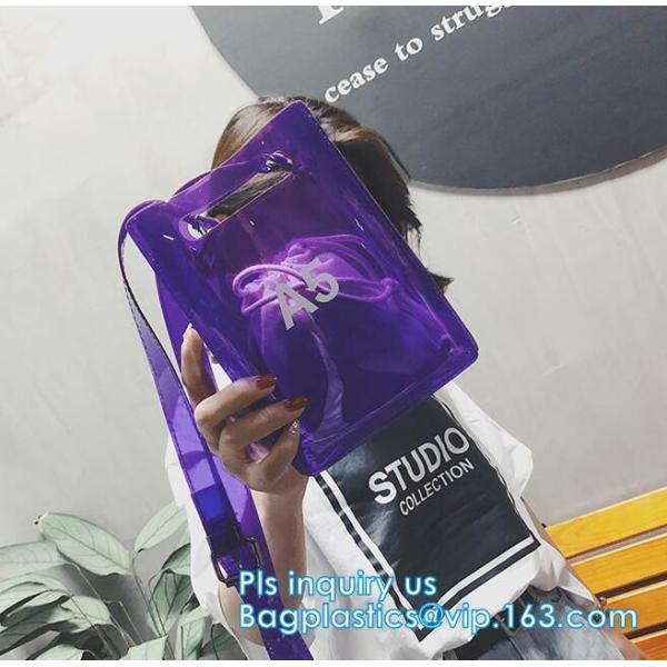 waterproof stadium Bags handbags, Clear gift packing PVC handbag, Envelope Clutch PVC Vinyl Plastic Purse Bag, tote hand