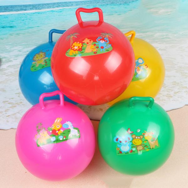 45cm Kids Hopper Ball With Cute Image Rubber Free Photodegradable Waterproof