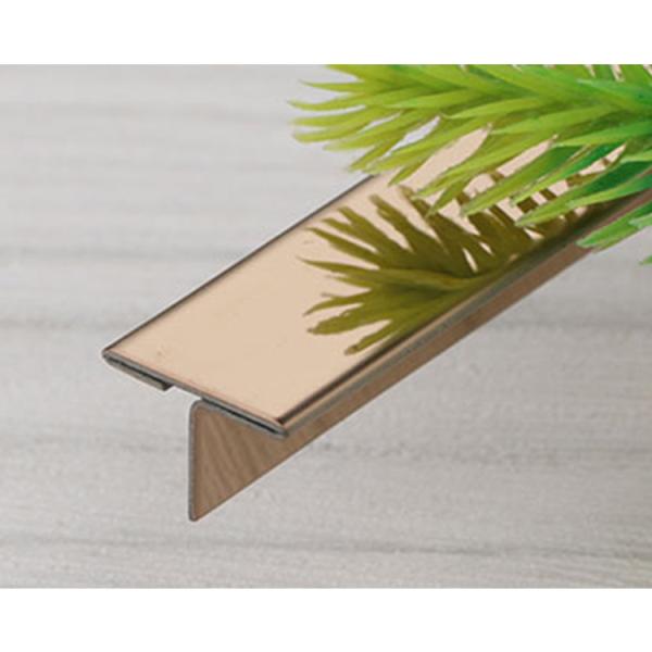 15mm 20mm Stainless Steel Tile Trim T-Shaped 201 304 Edging 6 * 8