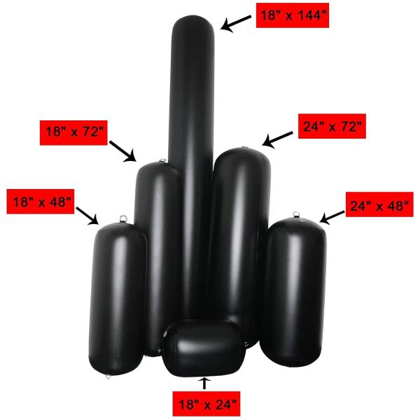 Custom PVC Inflatable Boat Fender / Boat Dock Bumper Durable Buoy Boat Dock Bumper