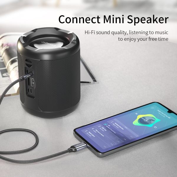 Type C To 3.5mm AUX Headset USB Audio Adapter With Plug In Connection OLP Protection