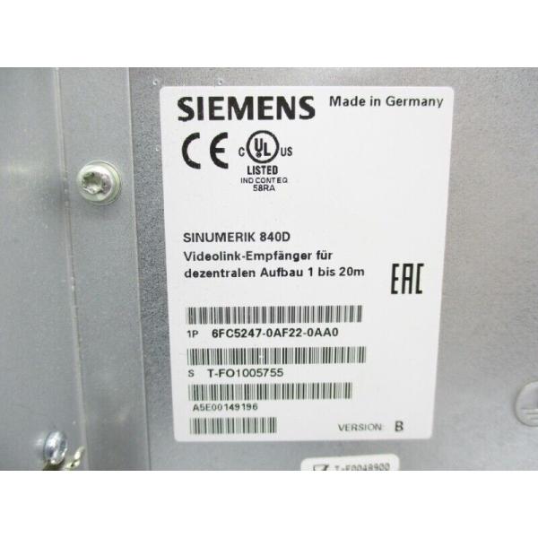 6FC5247-0AF22-0AA0 SIEMENS SINUMERIK operator panel front video link receiver for distributed setup up