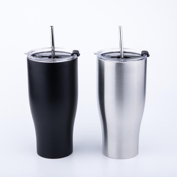 20 Oz Stainless Steel Vacuum Insulated Tumbler Modern Curve Stainless Steel Tumbler Stainless Steel Mason Jar Skinny Tumbler