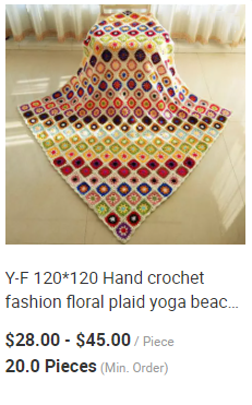 Y-F Nordic Country Rustic Crochet Blanket Farmhouse Plaid Flower Table Runner Teapot Pad coaster Set