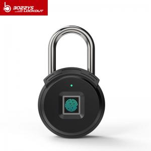 Quality Black Keyless USB Rechargeable Door Lock Fingerprint Smart Padlock Quick Unlock Zinc alloy Metal Self Developing Chip wholesale