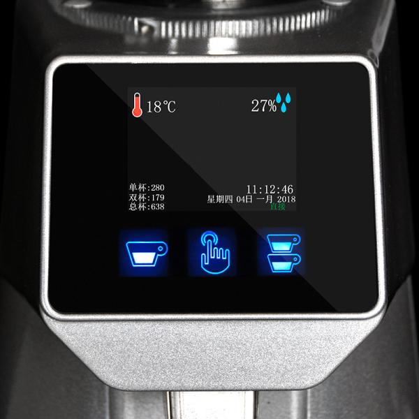 64mm Flat Burr Electric Commercial Turkish Coffee Grinder Aluminum Alloy Material