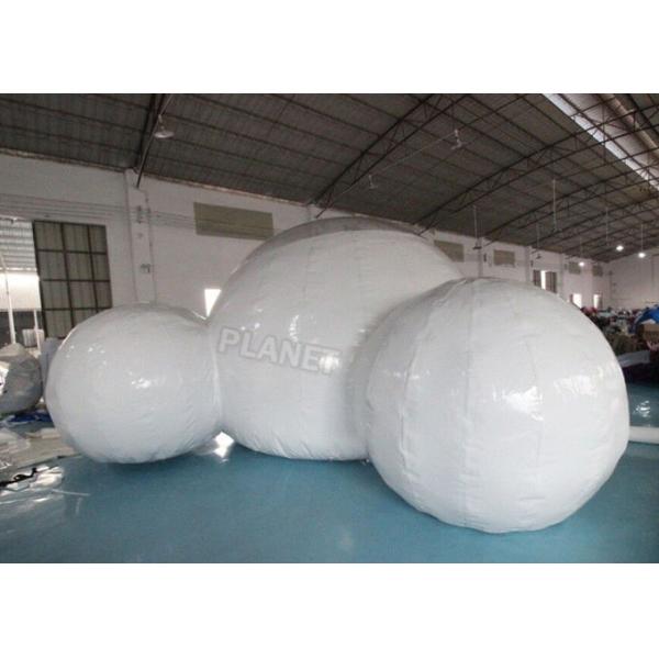 Half Clear 4m Dome Inflatable Bubble Lodge With Silent Blower