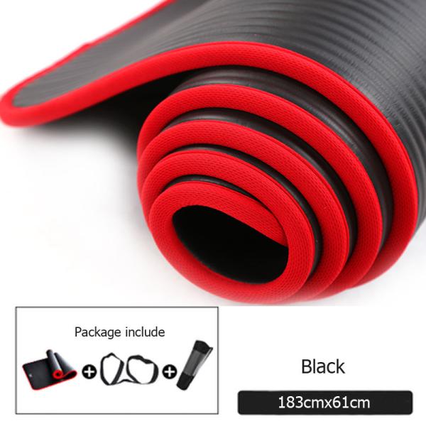 Tasteless Non Slip 10MM Thicker 183cmX61cm Nbr Exercise Mats For Fitness Pilates Workout