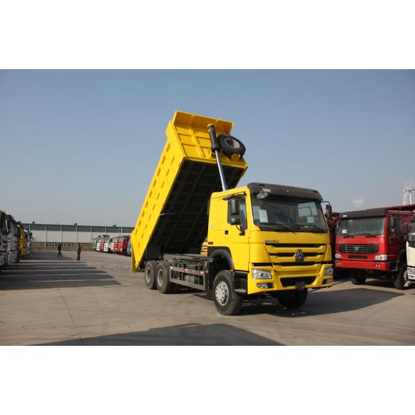 HOWO 8x4 Heavy Duty Dump Truck , LHD Sinotruk Tipper Truck Yellow Color