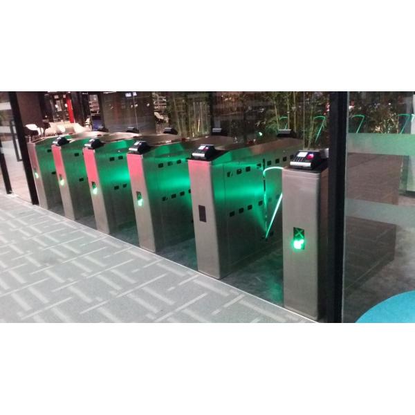 900mm Width Electronic Flap Barrier Gate / Pedestrian Automatic Systems Turnstiles