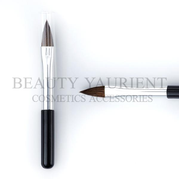 SA8000 Pointed Disposable Lip Brush lip blending brush Silver Ferrule