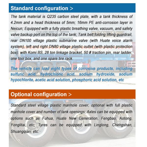 3 axles Large Tank Semi Trailer For Dangerous Chemical Liquid Transport 32T Max Payload