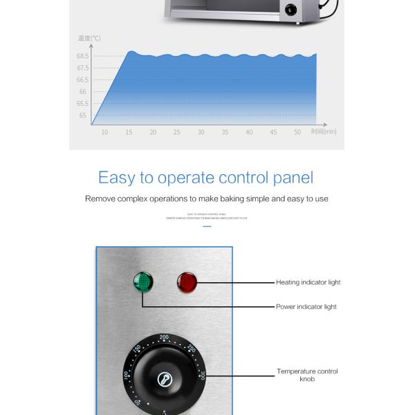 Electric Kitchen Equipment Counter Top Salamander Oven with Temperature Selector 50-300C