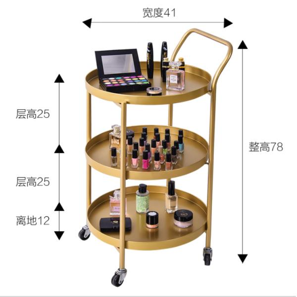 Rustproof Modern Round Three Tier Metal Frame Coffee Table