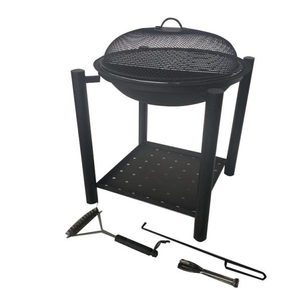 Steel Barbecue Fire Pit Camping KD Structure Brazier Stove Fire Bowl