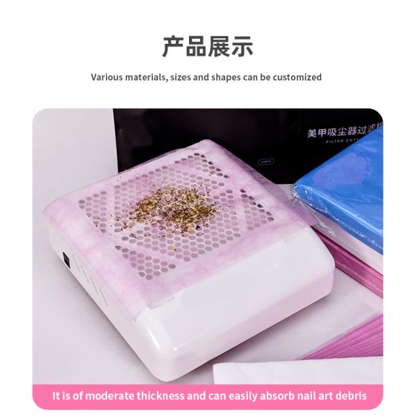 Pink Blue Nail Vacuum Cleaner Filter Cotton 100pcs/Bag Or 200pcs/Bag