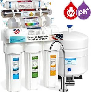 Quality PH 8.5 Ro Water Filter Reverse Osmosis Drinking Water System With UV Lamp ROHS wholesale
