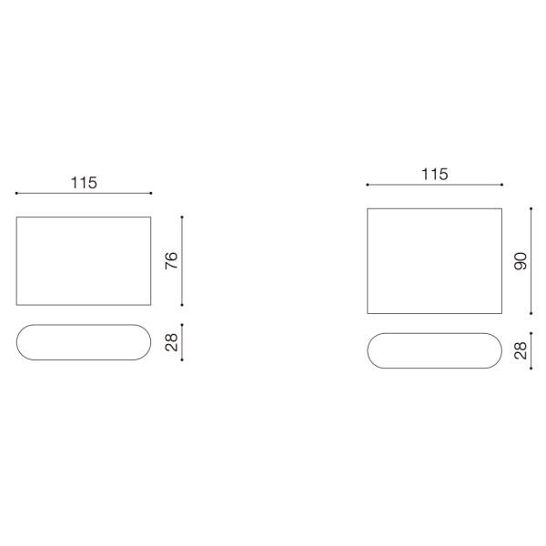 Outdoor Up Down LED Wall Light Waterproof Aluminum Exterior Wall Lamp