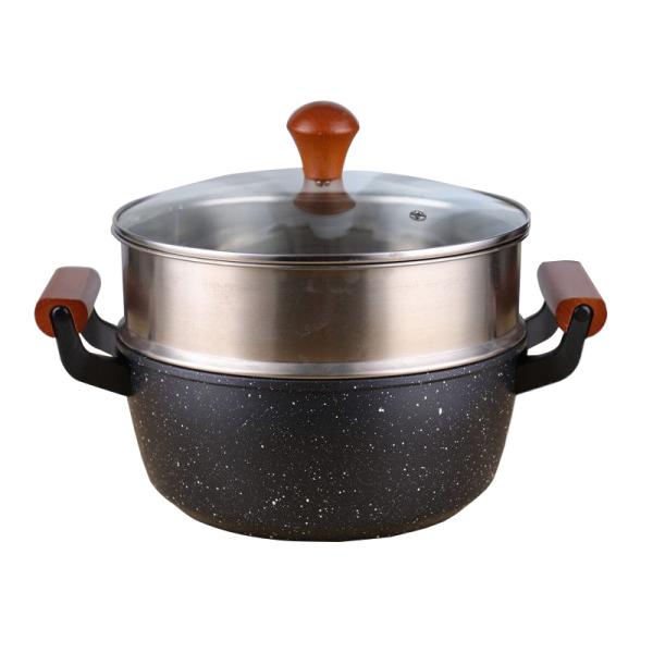 Non Stick Soup Stackable Steamer Pot Multifunctional Customized Logo