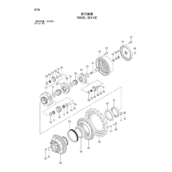 TGFQ 9281921 ZX330-3 Final Drive Excavator Hitachi Travel OEM ODM
