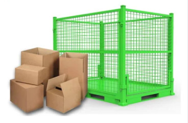 Foldable Steel Stillage Pallet Cage Custom Color Powder Coated Galvanized 1200mm Height