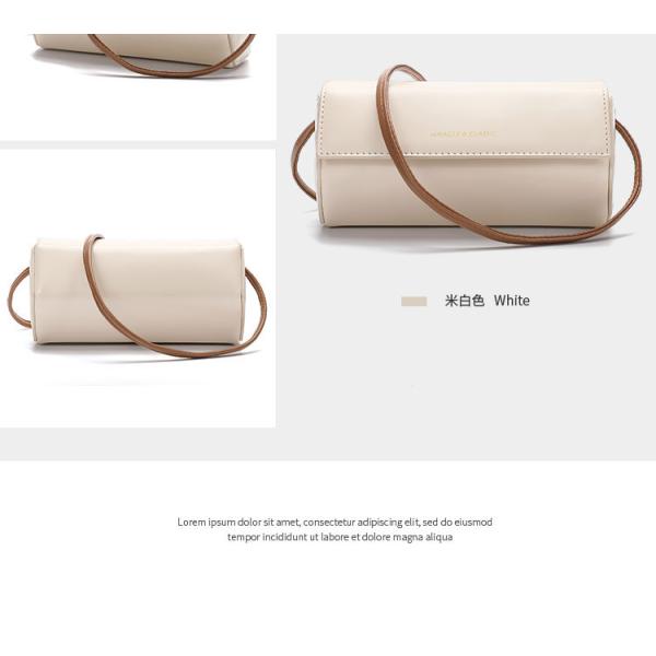 2024 NEW SIMPLE FASHION SMALL BAG NETWORK RED EVERYTHING SINGLE SHOULDER CROSSBODY FEMALE BAG FASHION NICHE CYLINDER BAG