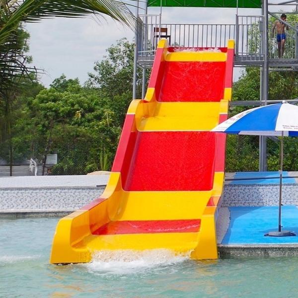 Comfortable Outside Water Slides Fiberglass Waterslides Holiday Resort Combined