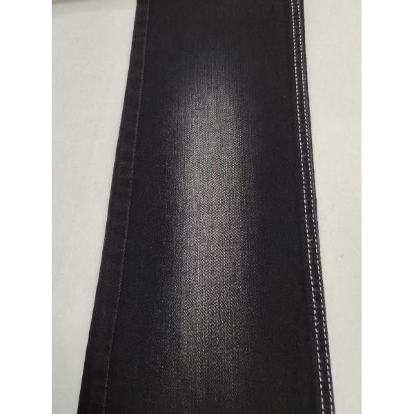 Weak Stretch Dual-Core Siro Yarn Cross Slub 85%Cotton BLACKBLACK 10S Denim Fabric For Jeans Or Jacket