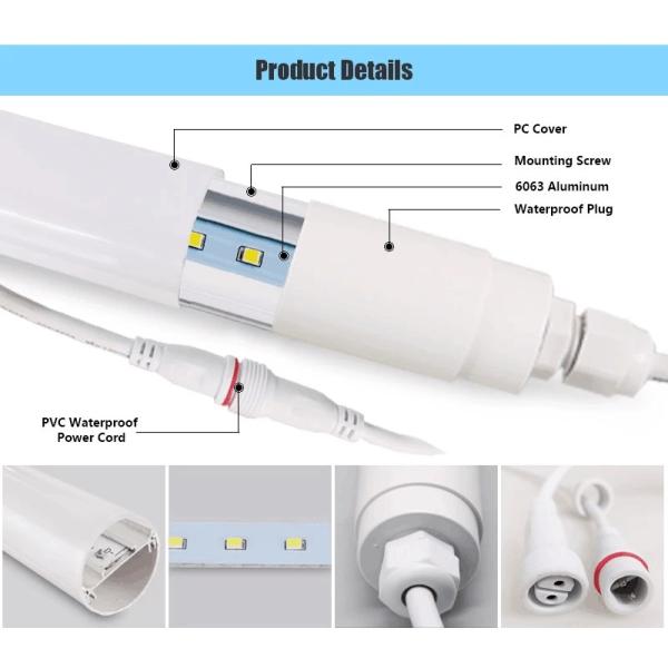 ETL Listed 10W AC110V-277V Poultry House Lighting Aluminum Frame