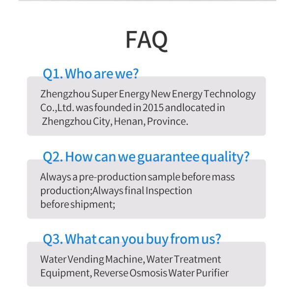 Self-service Reverse Osmosis 1600 Gallon IC Card Drinking Water Vending Machine and Water Vending Machine