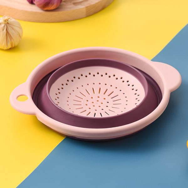 Collapsible Colander Set Of 3 Heat Resistant Washing And Draining Of Vegetables Fruits Pasta Perfect For Kitchen Trainer