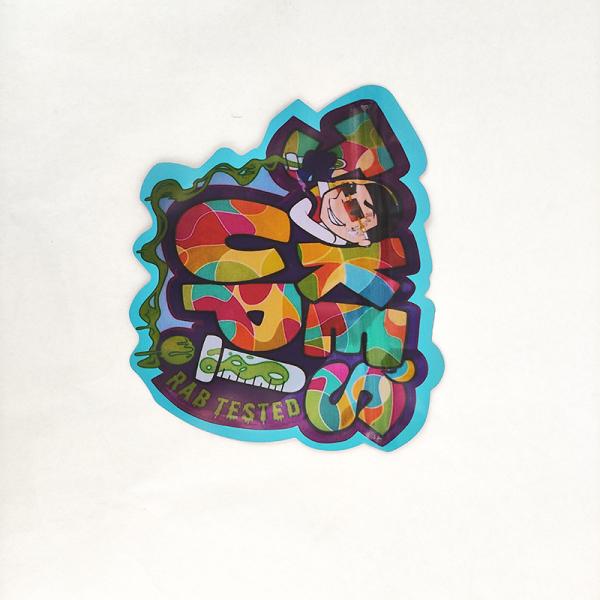 Gravure Printing Custom Die Cut Bags 3.5 Gram Mylar Zipper Bags With Logo