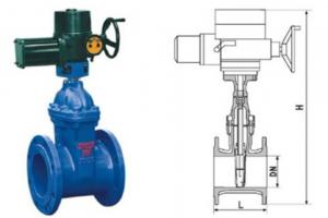 China RVEX electric resilient seated gate power station valve grey cast iron 50 - 400mm on sale