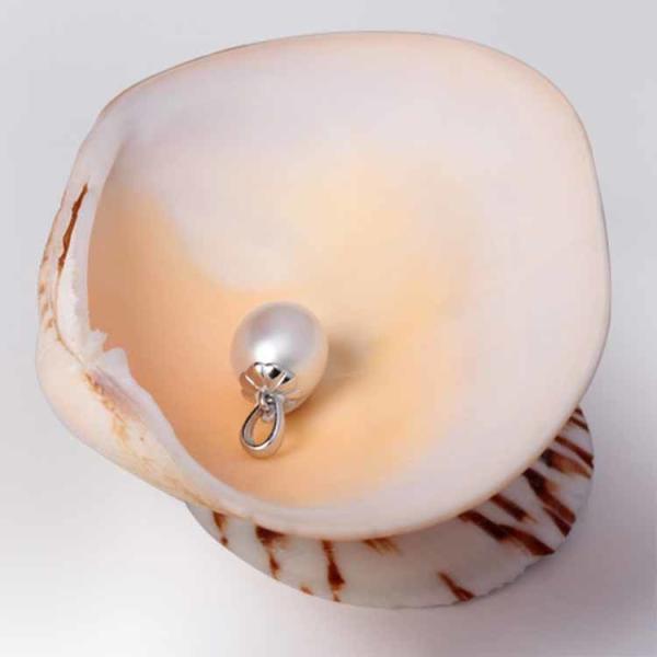 Women 18K White Gold Natural Freshwater Pearl Pendant Necklace (GDN011)