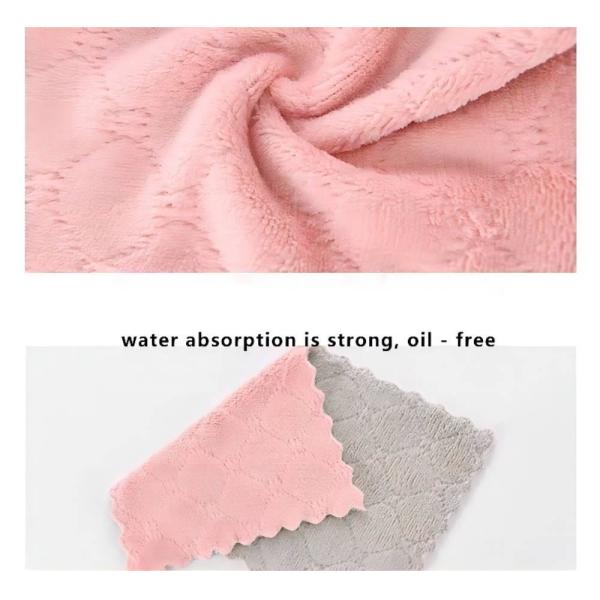 Dishcloths Absorbent Coral Velvet Dishtowels Oil Washable Kitchen Cloth Dish
