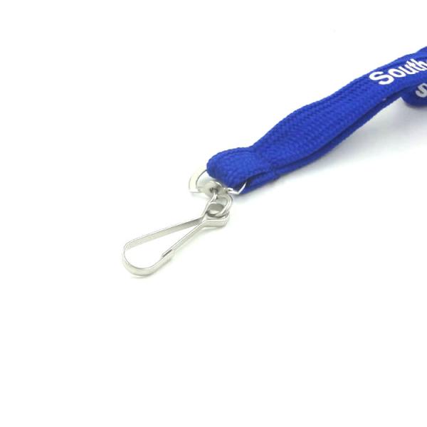 Blue Polyester Custom Tubular Lanyards Heat Transfer Printing For ID Badge