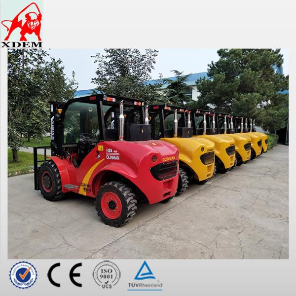 3.5t 4WD Rough Terrain Forklift Logistics Machinery Small Off Road Forklift