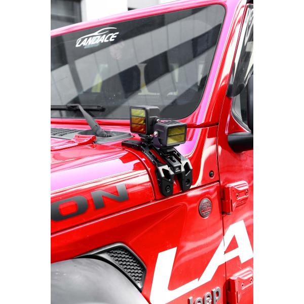 Black Anodizing Light Mounting Brackets For Wrangler JL Aluminum Alloy