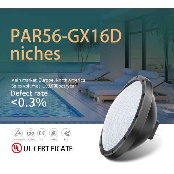 GX16D Base 6500K Aluminum PAR56 LED Pool Light AC100-240V 21W