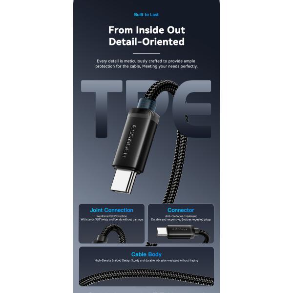Essager USB A To C Cable USB C Charging Cord 60W 1m 2m 3m
