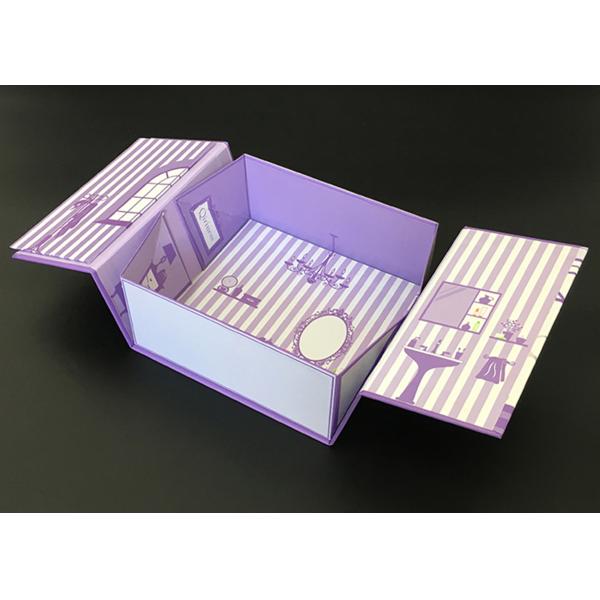 Elegant Chipboard Gift Boxes , Chipboard Jewelry Boxes 2 Side Flaps Opened Packaging Printing