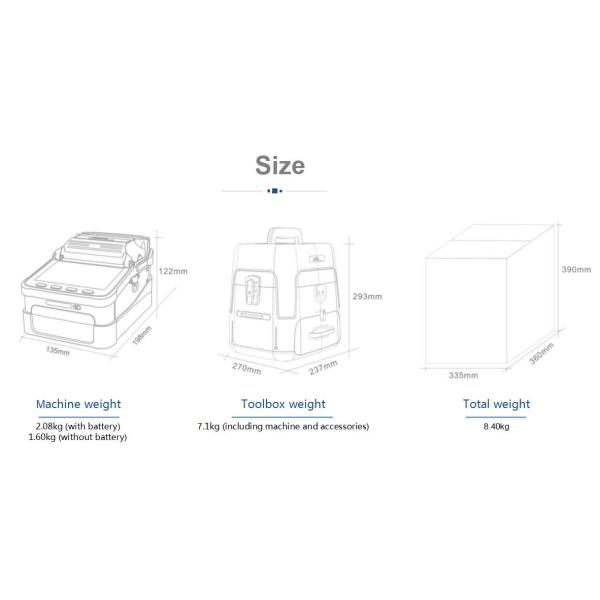 Auto Focus Six Motors Optical Fiber Splicing Machine Optical Fiber Fusion Splicer