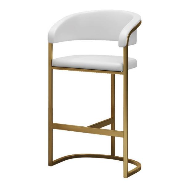 Stainless Steel Frame Flannel Bar High Stools For Kitchen