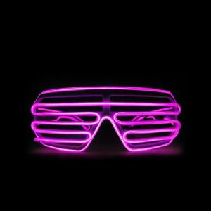 Quality Multi-Color EL Wire Shutter Glasses Light Up Glow Sunglasses For Concerts, Party, Night Clubs wholesale