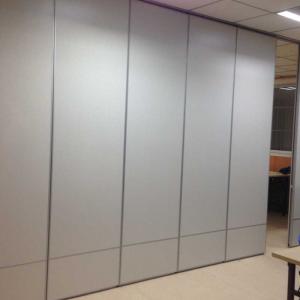 China Wood Folding Decoration Movable Partition Walls On Wheel For Art Gallery / Office Room on sale
