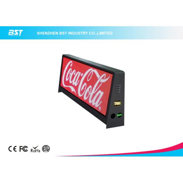 Wireless SMD2727 Taxi Led Display / Taxi Top Sign for Dynamic Advertising