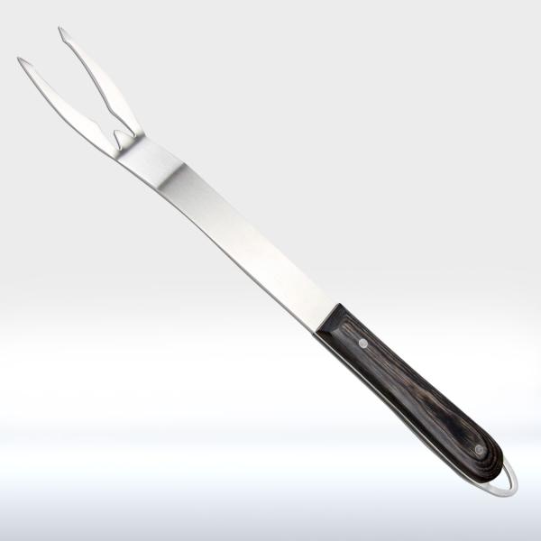 3 Pieces BBQ Bbq Utensils Kit Wood Handle Spatula Fork Tong Easy To Wash