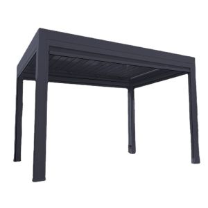 Villa Yard Adjustable Louvered Aluminum Pergola Double Aluminum Louvers