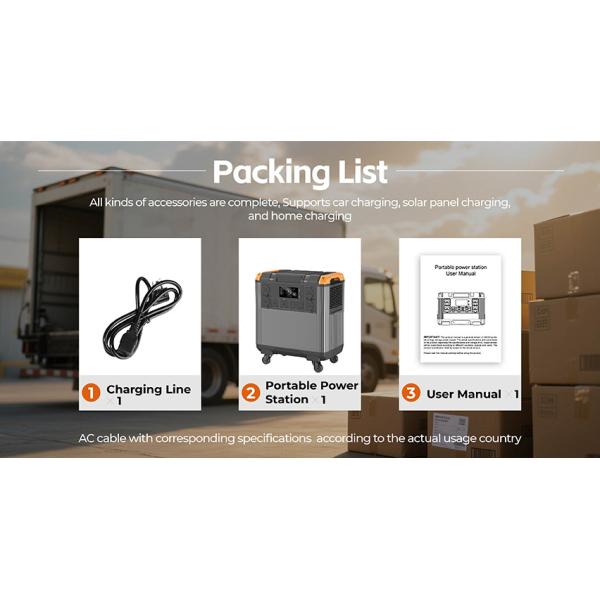 3000W Portable Power Station with 5376Wh LiFePO4 Battery and 110V/230V Solar Generator for Home Backup